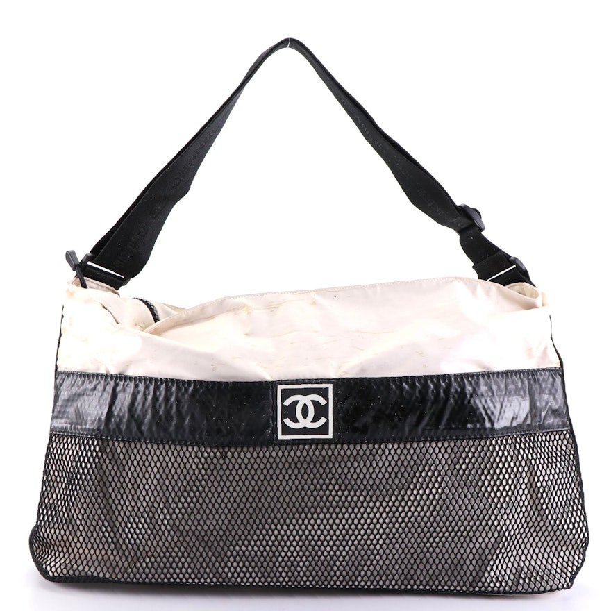 Chanel CC Sport Line XI Travel Bag in Vinyl and Mesh