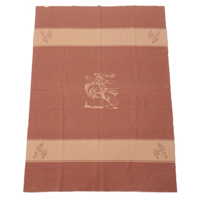 North Star Woolen Mill Co. Rodeo Twin Blanket, circa 1940s