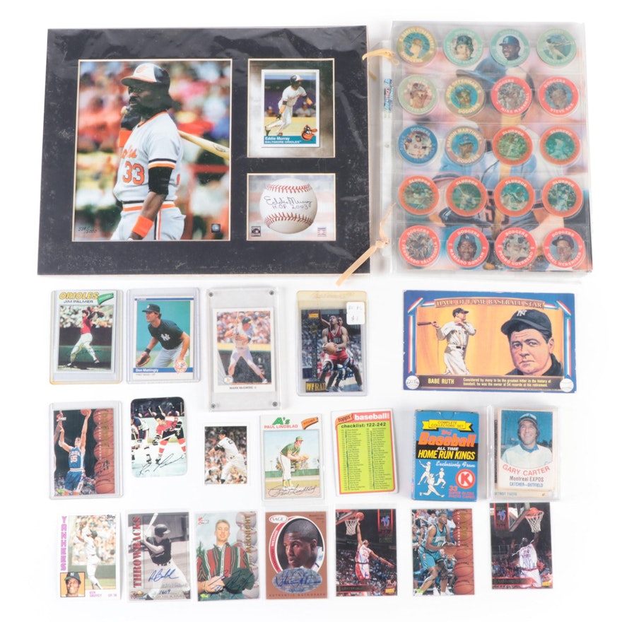 Signed Basketball, Sports Cards, Eddie Murray Prints, More, Late 20th Century