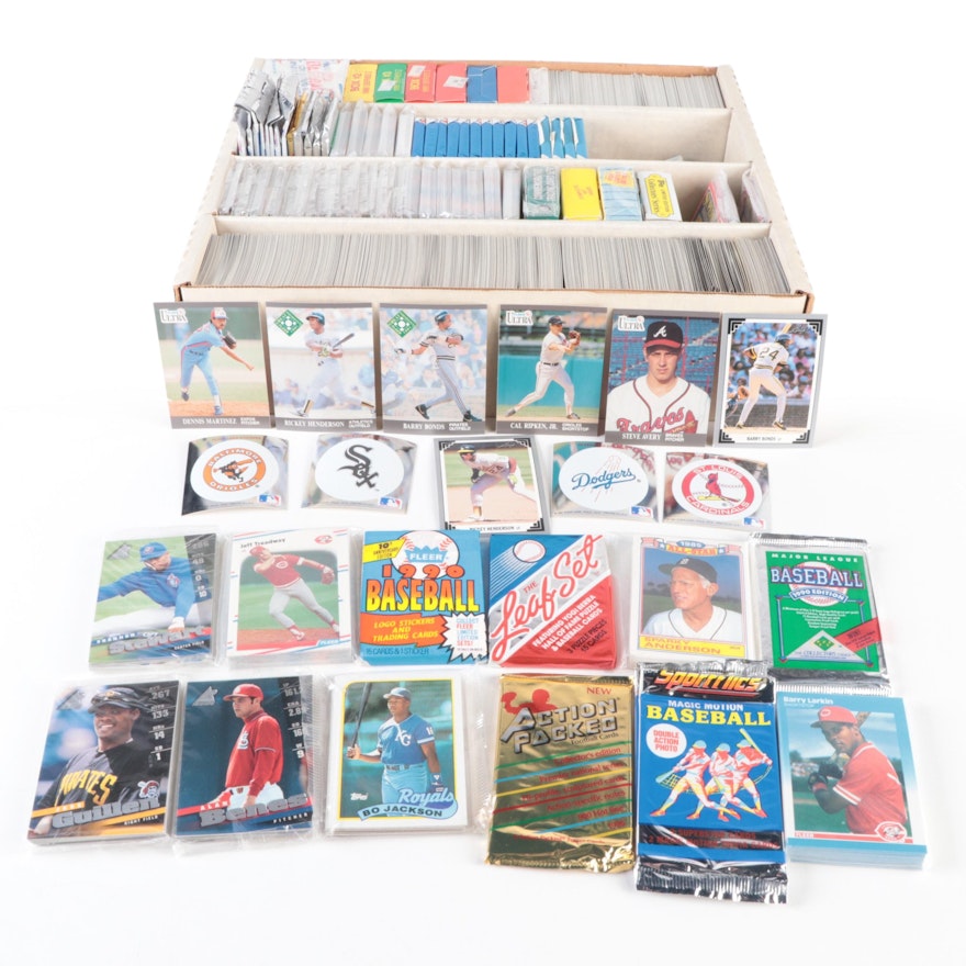 Fleer, More Baseball Cards Wax Packs, Sealed Boxes, Stickers, 1980s–1990s