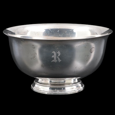 Fina Sterling Silver Paul Revere Bowl, Mid-20th Century