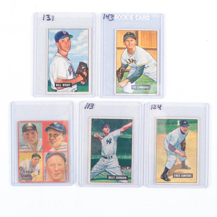 Goudey, Bowman Baseball Cards With Stripp, Johnson, Lombardi, More, 1930s–1950s