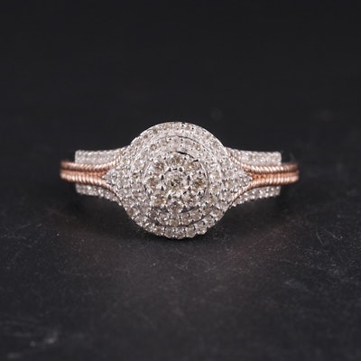 Sterling Silver Two-Tone 0.34 CTW Diamond Ring