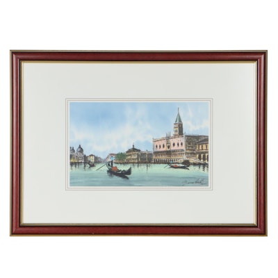 Watercolor Painting of Venice, 2000