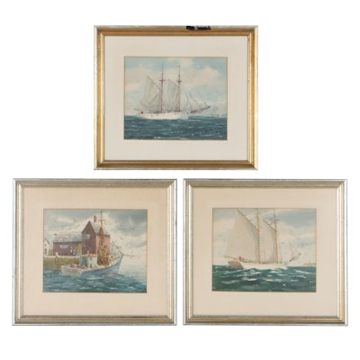 Brian Truelove Nautical Watercolor Paintings of Ships