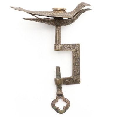Victorian Ornate Brass Sewing Bird Table Clamp
