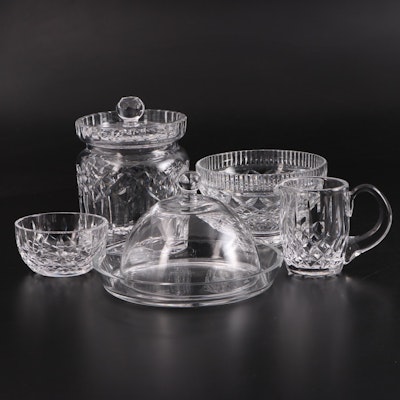 Waterford Crystal Biscuit Barrel with Other Waterford and Marquis Tableware