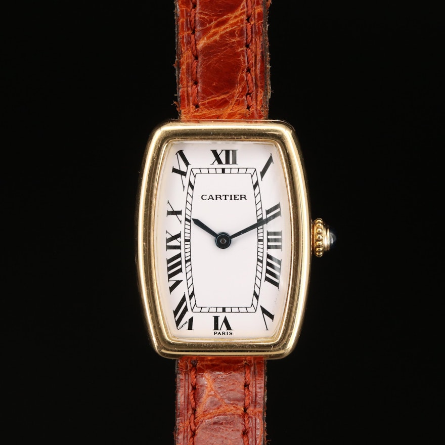 18K Vintage Cartier Hand Wind Wristwatch