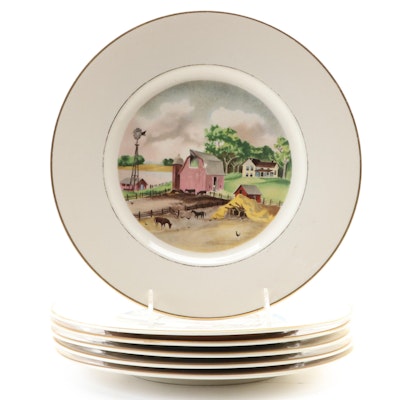 Adolf Dehn for B. Altman & Co. "The American Scene" Ceramic Collector Plates