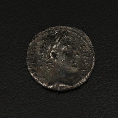 Ancient Roman Imperial AR Denarius of Augustus Caesar, ca. 14 A.D.