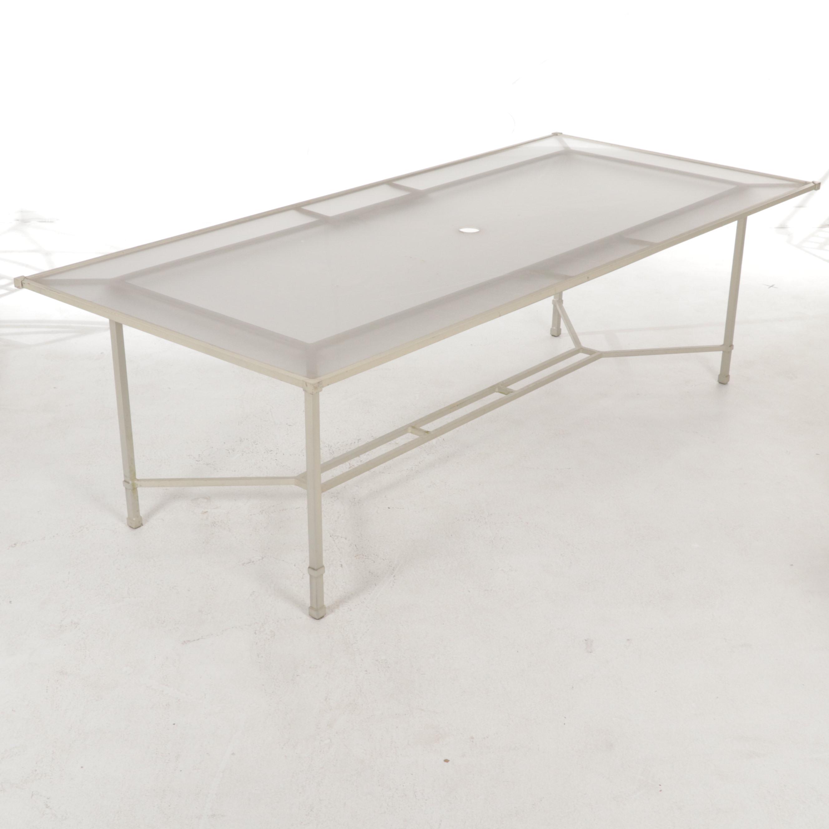 Brown Jordan Metal Patio Dining Table and Eight Chairs EBTH