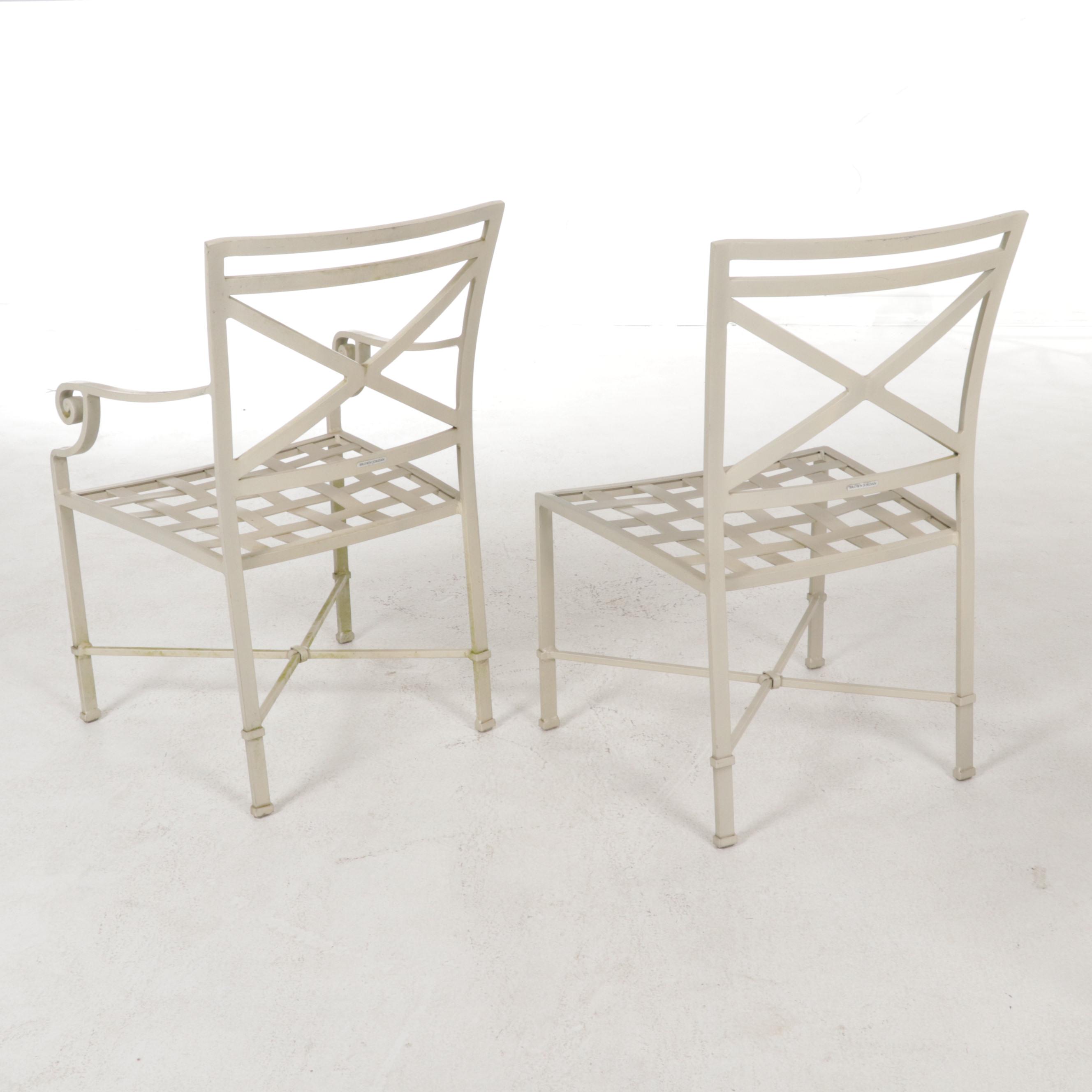 Brown Jordan Metal Patio Dining Table and Eight Chairs EBTH