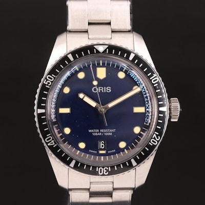 Oris Divers Sixty-Five Automatic Stainless Steel Bracelet Wristwatch