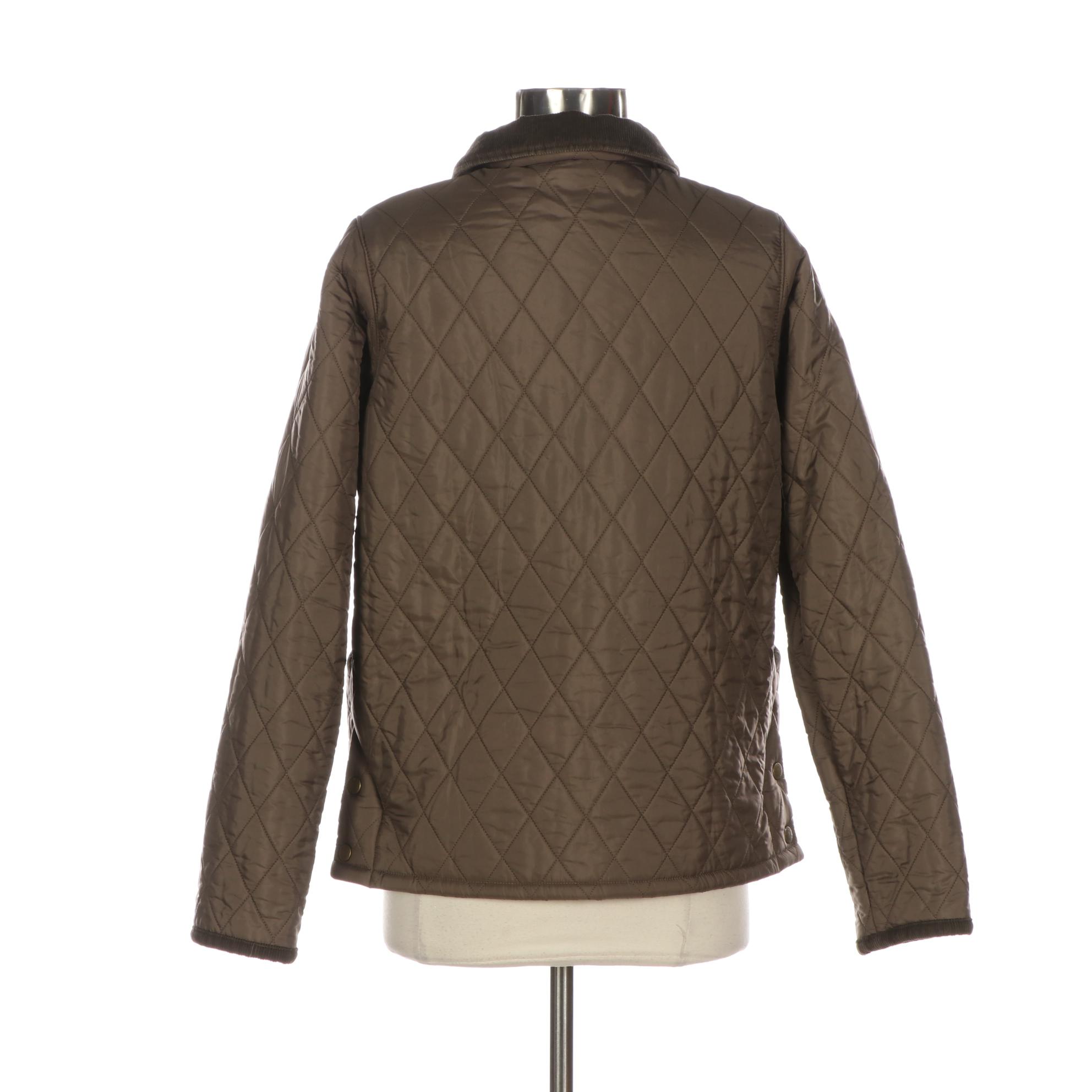 Barbour Vintage Liddesdale Quilted Jacket with Corduroy Collar EBTH