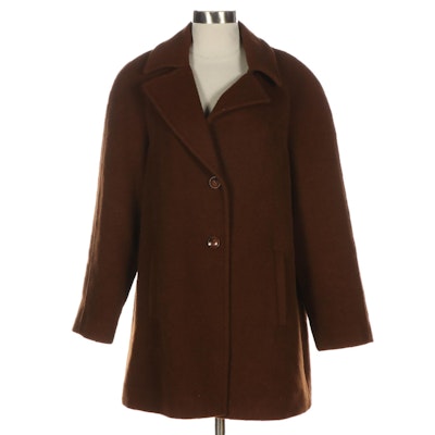 Katherine Kelly Alpaca/Wool Short Coat with Raglan Sleeves