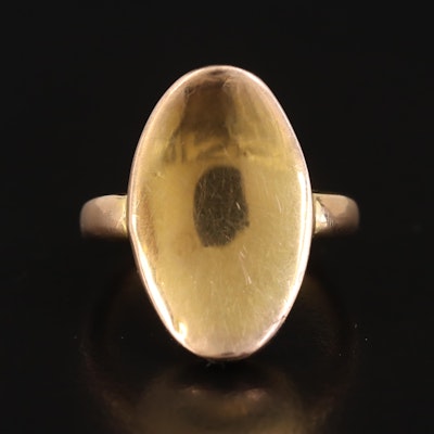 14K Concave Disk Ring
