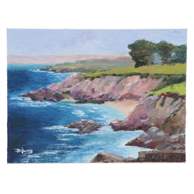 James Baldoumas Oil Painting "Rocky Coast," 2022