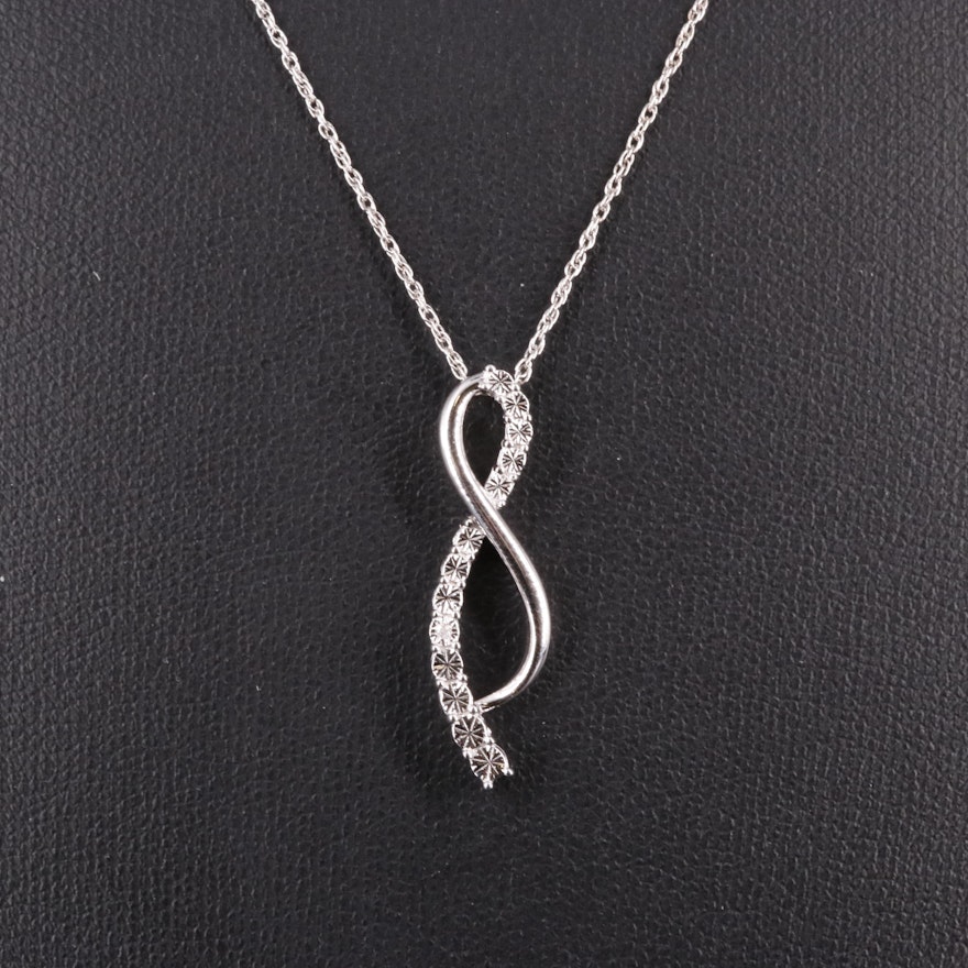Sterling 0.003 CTW Diamond Pendant Necklace