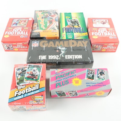 Topps, Score, Other Sealed, Unsealed Football Wax Boxes, More, 1990s