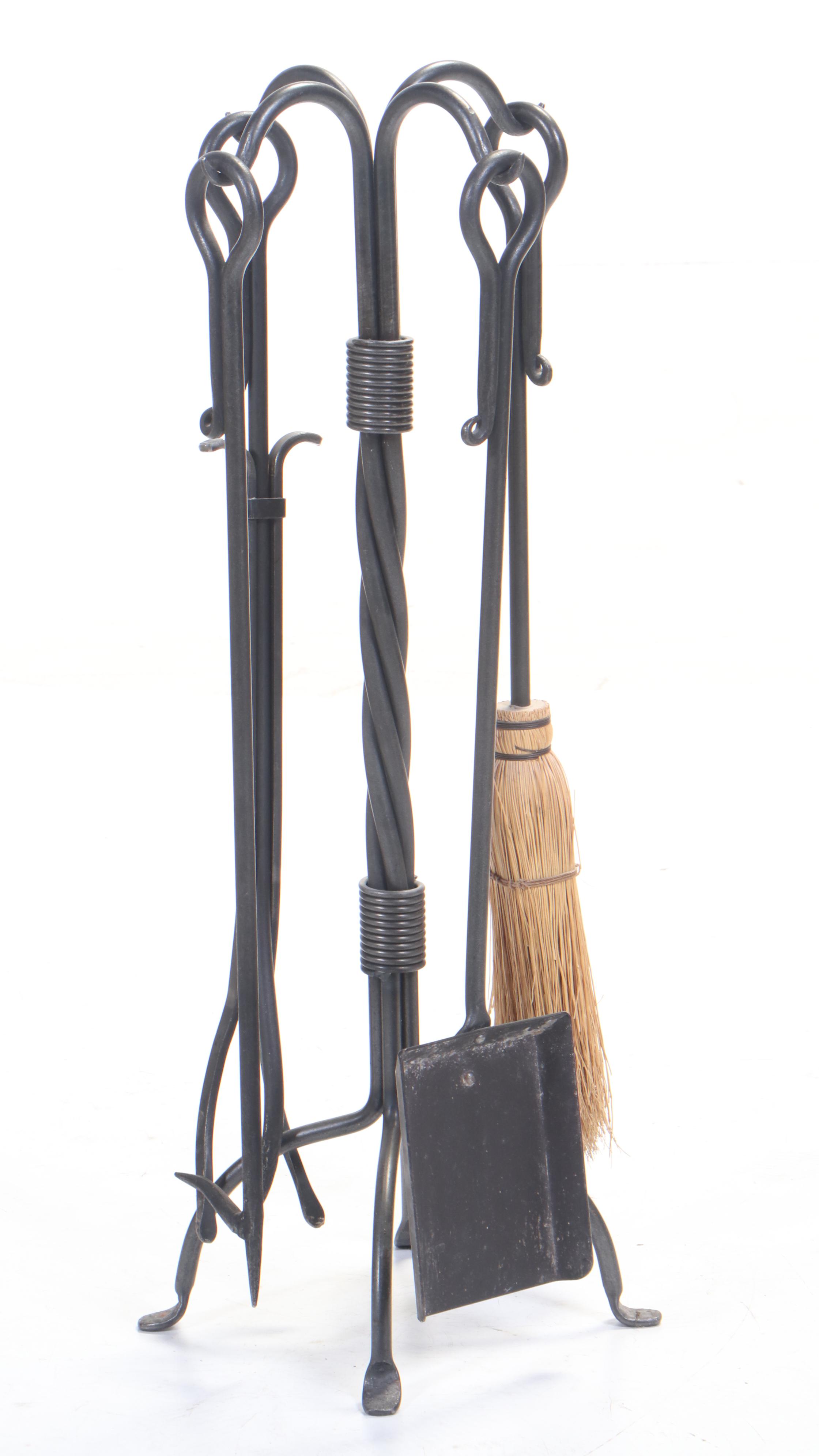 Wrought Iron Fireplace Tool Set EBTH