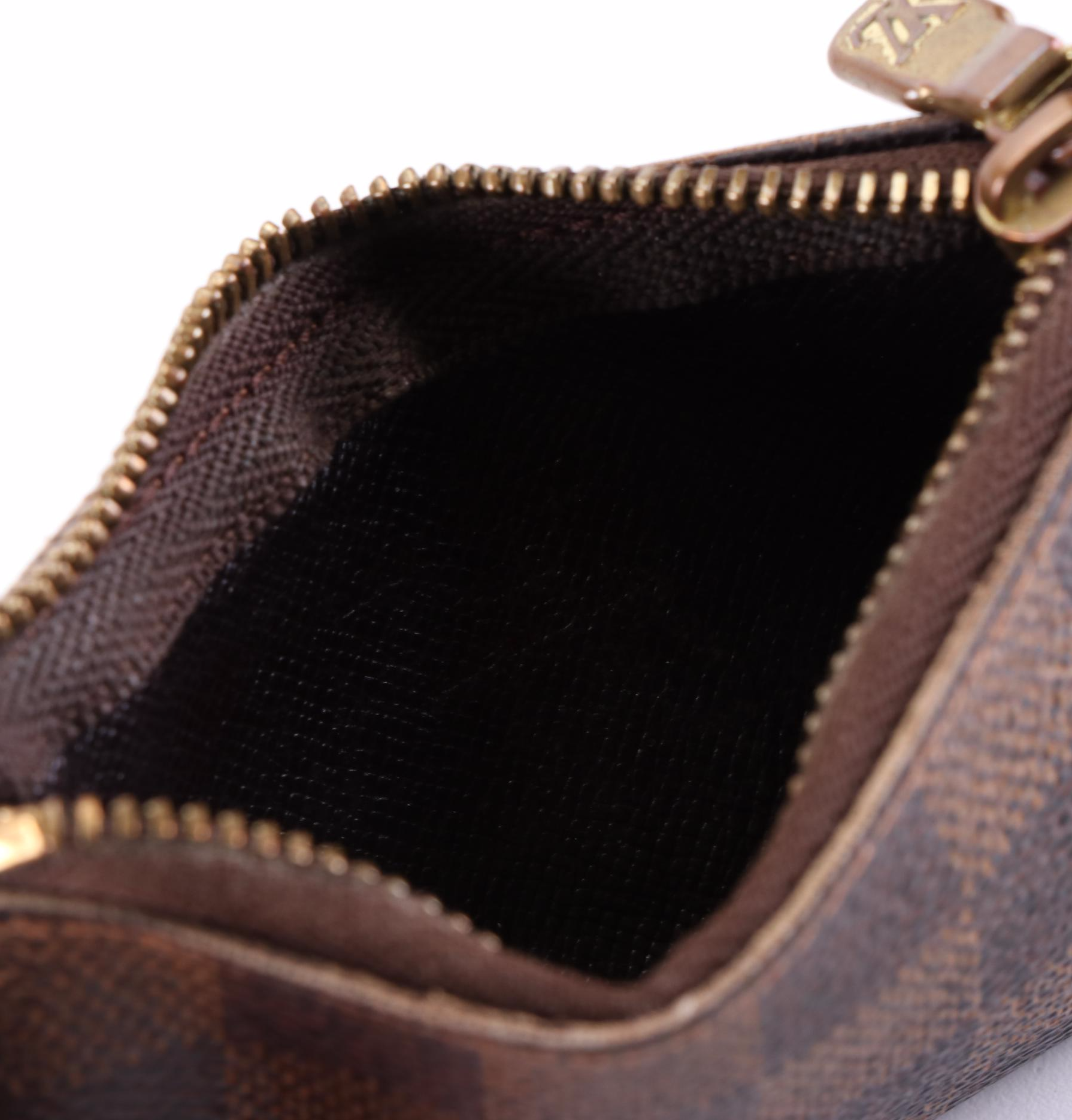 Louis Vuitton Key/Coin Pouch in Damier Ebene Canvas EBTH