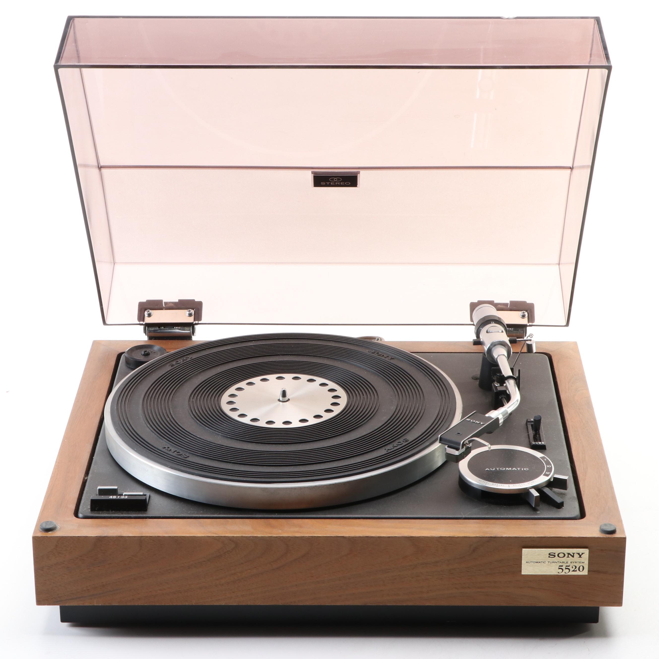 Sony 5520 2Speed Belt Driven Automatic Turntable System Record Player