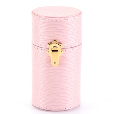 Louis Vuitton 100ml Perfume Travel Case in Rose Ballerine Epi Leather