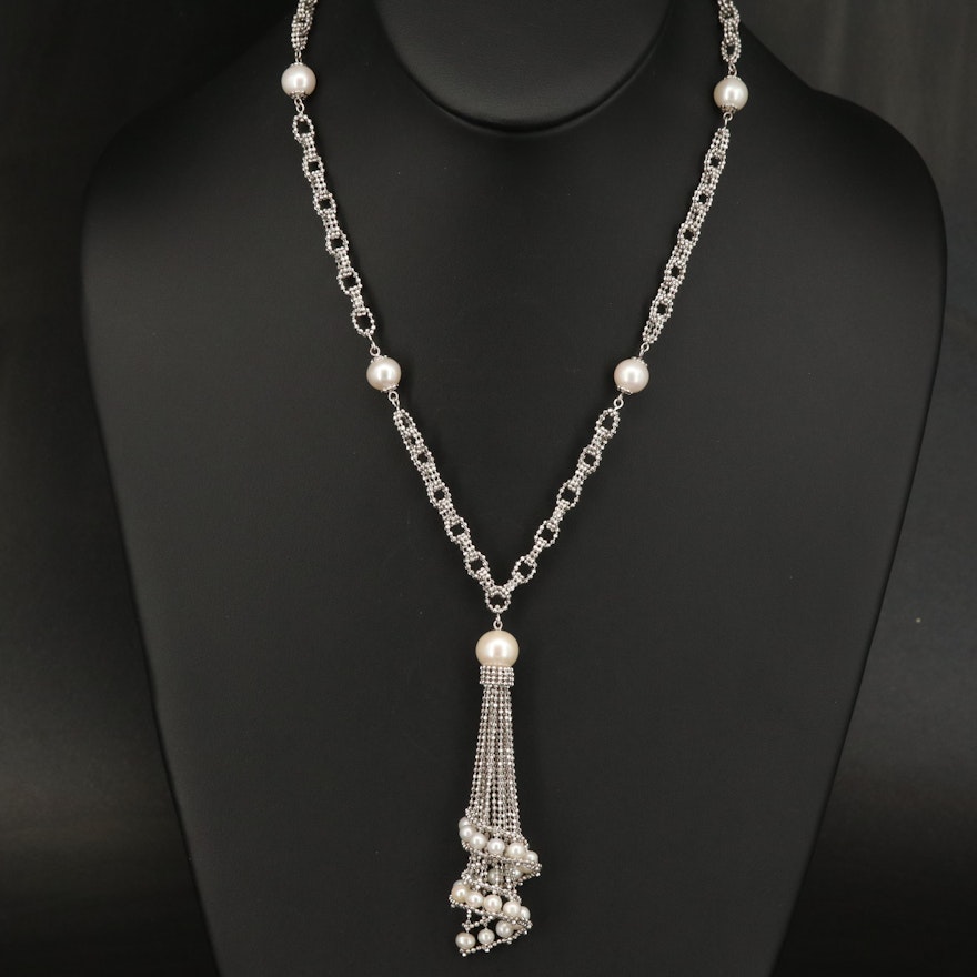 Imperial Sterling Pearl Drop Necklace