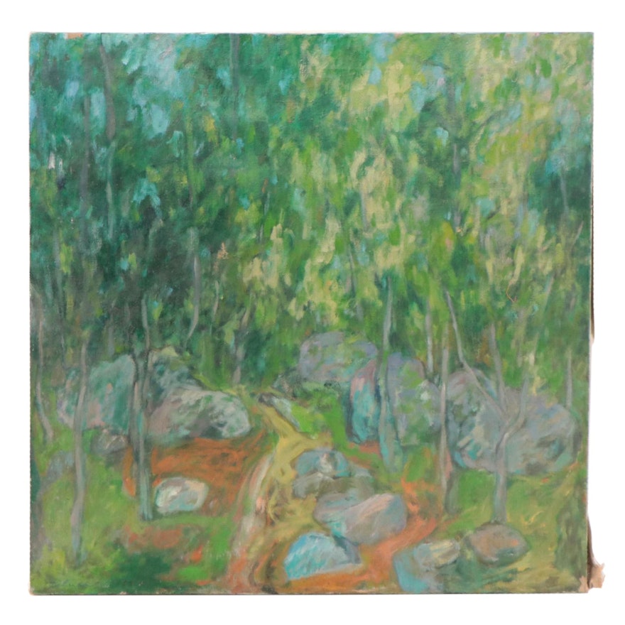Zalmar Oil Painting "Rook Path on Olum Hill," 1968