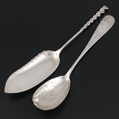 Whiting and Geary & Weale Sterling Silver Utensils, Late 19th Century