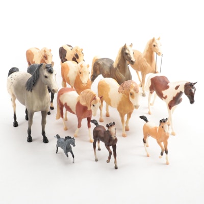 Breyer Molding Co. Pinto With Palomino, Appaloosa and Other Horse Figurines