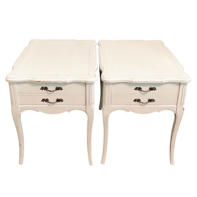 Pair of Hammary Furniture Louis XV Style Painted Side Tables, Mid-20th Century