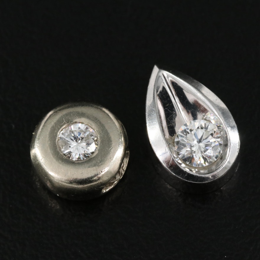 14K 0.37 CTW Diamond Pendants