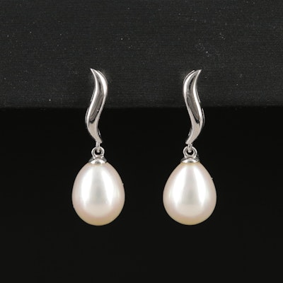14K Pearl Teardrop Earrings