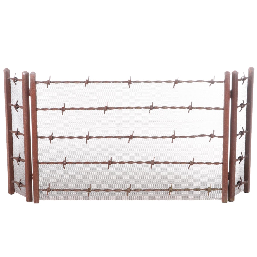 "Barbed-Wire" Fireplace Screen