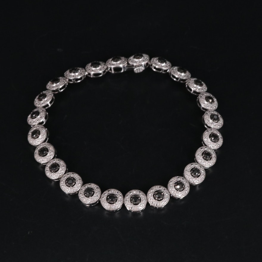 Sterling 1.02 CTW Diamond Bracelet