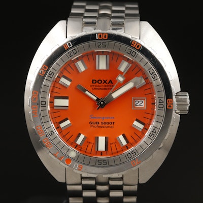 Doxa Sea Conqueror Sub 5000T Stainless Steel Wristwatch