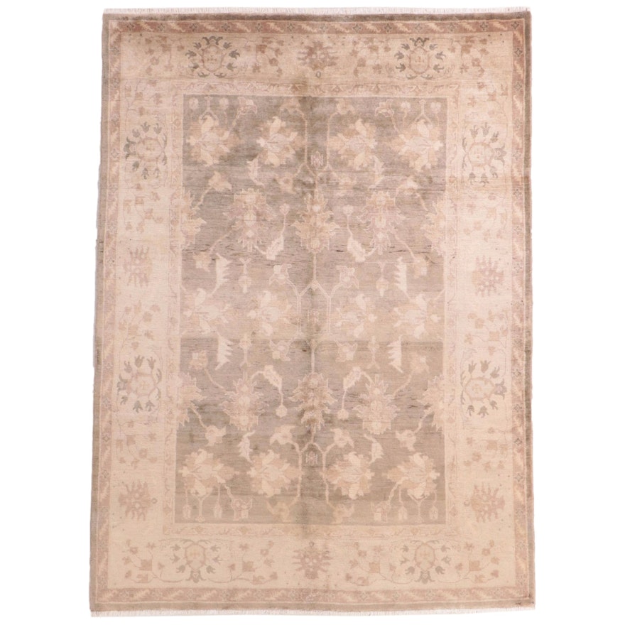 7' x 9'8 Hand-Knotted Turkish Oushak Area Rug