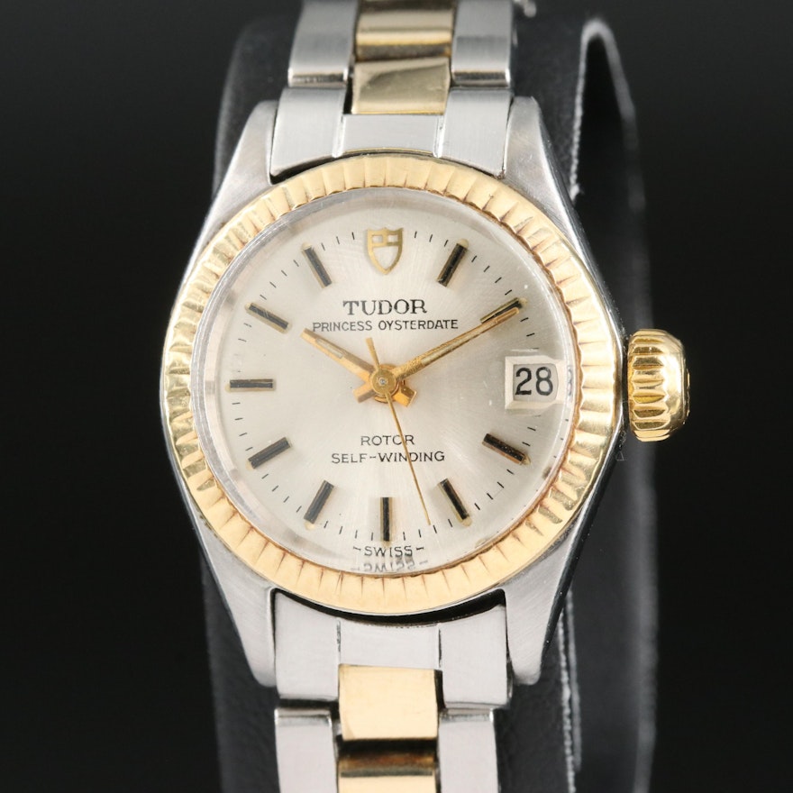 1972 Tudor Princess Oysterdate 14K and Stainless Steel Wristwatch