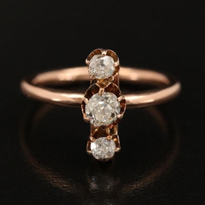 Antique 14K Rose Gold 0.46 CTW Diamond Assembled Ring