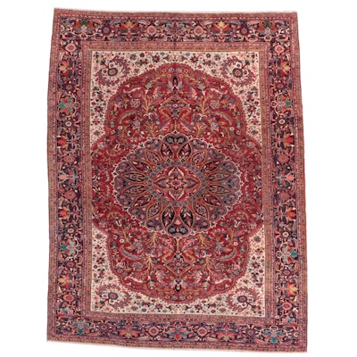 8'11 x 11'10 Hand-Knotted Persian Heriz Area Rug