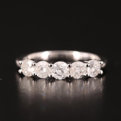 14K 1.00 CTW Diamond Five Stone Ring