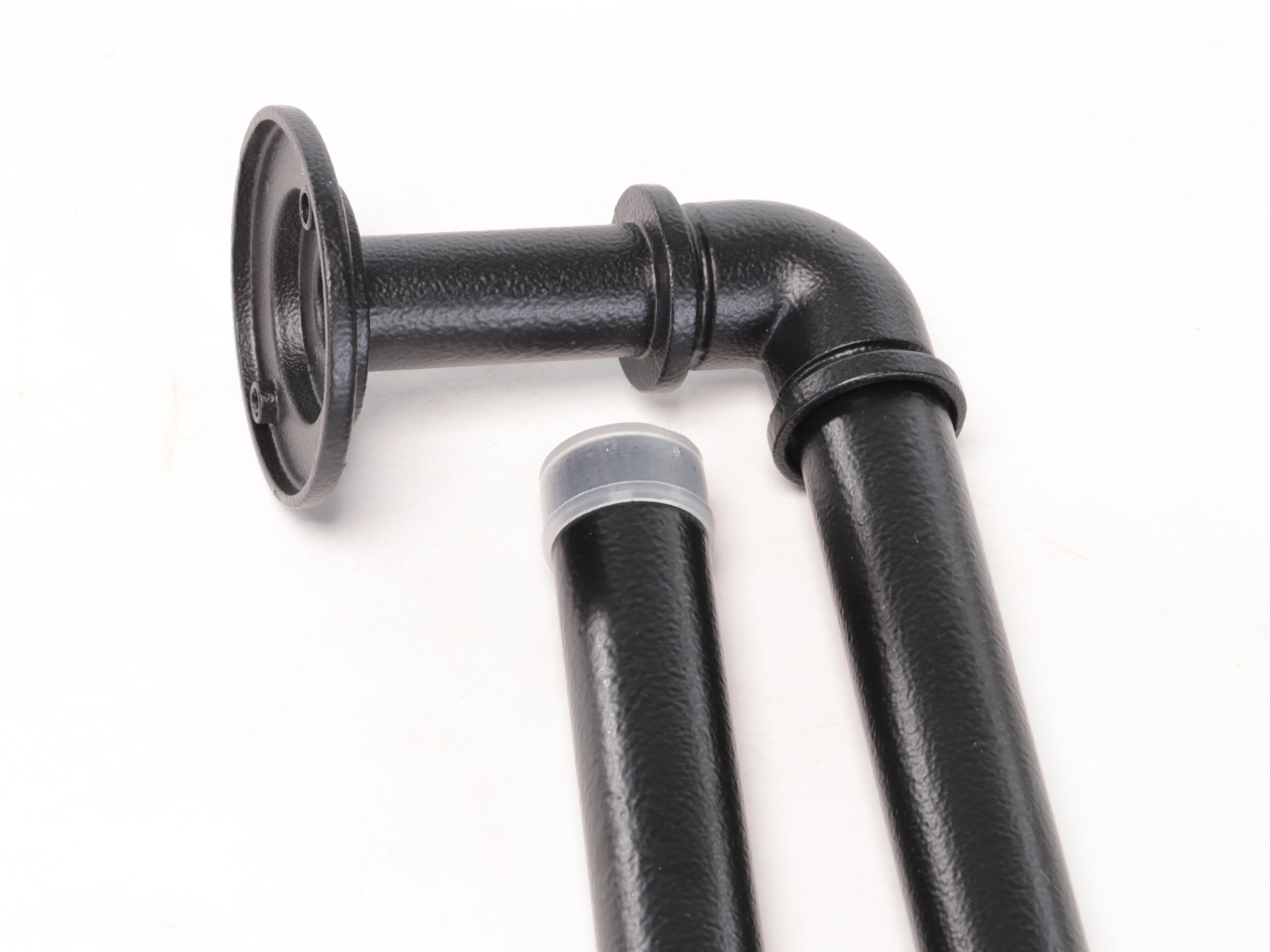 Threshold Industrial Style French Pipe Curtain Rod EBTH