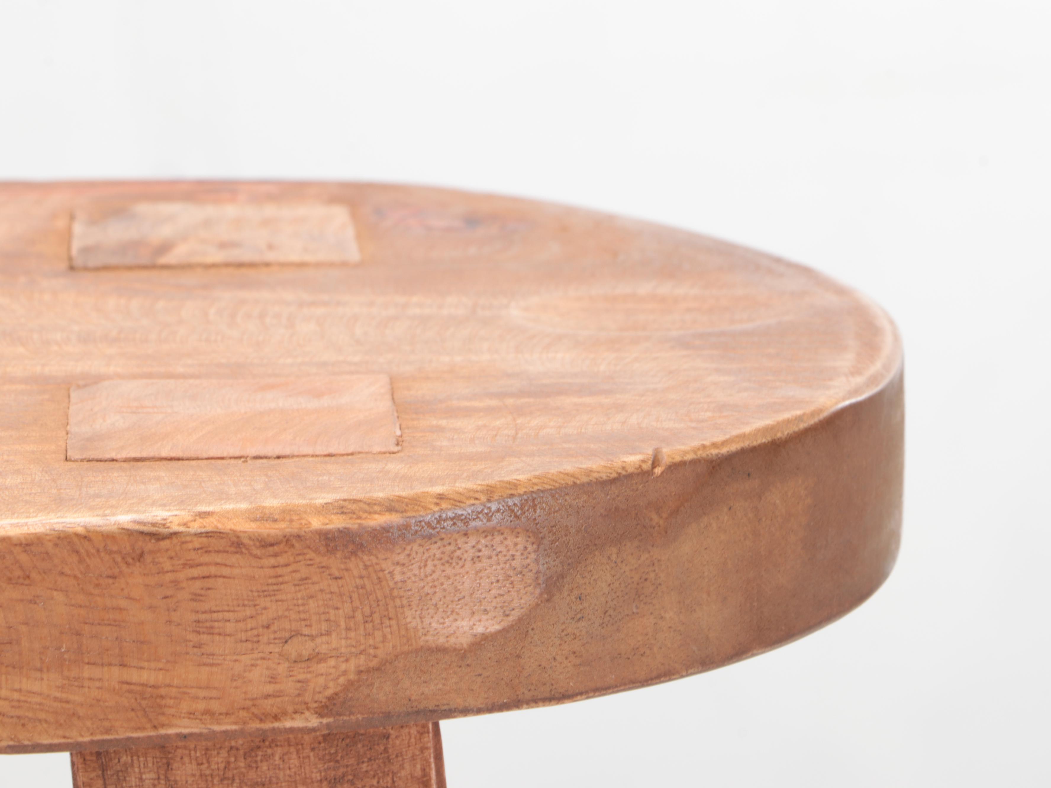 Threshold Woodland Carved Wood Tall Accent Table EBTH