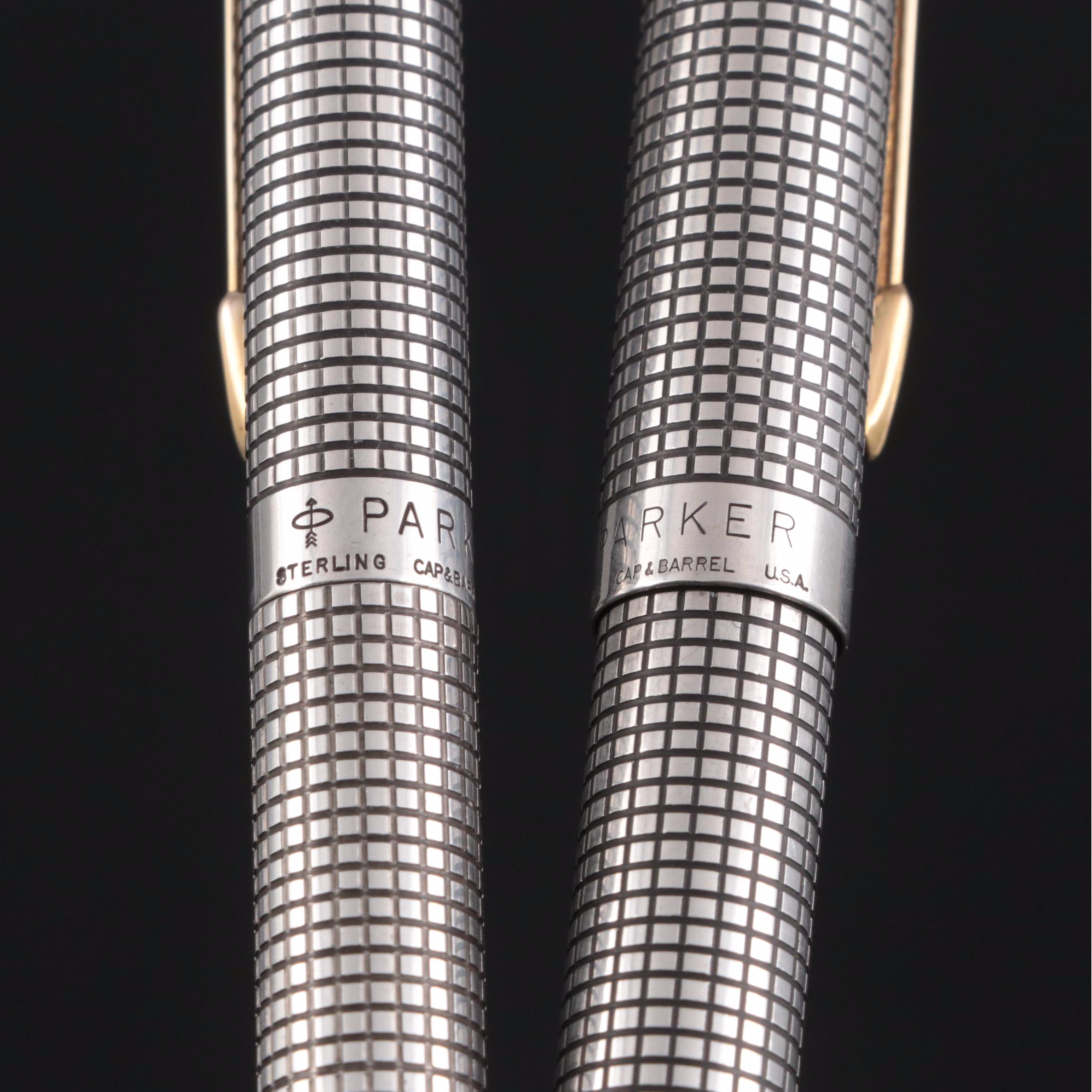 Parker 75 Cicelé Sterling Silver Ballpoint Pen and Pencil Set, Late ...