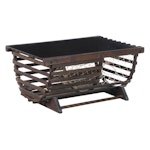 "Lobster Trap" Coffee Table with Tinted Glass Top