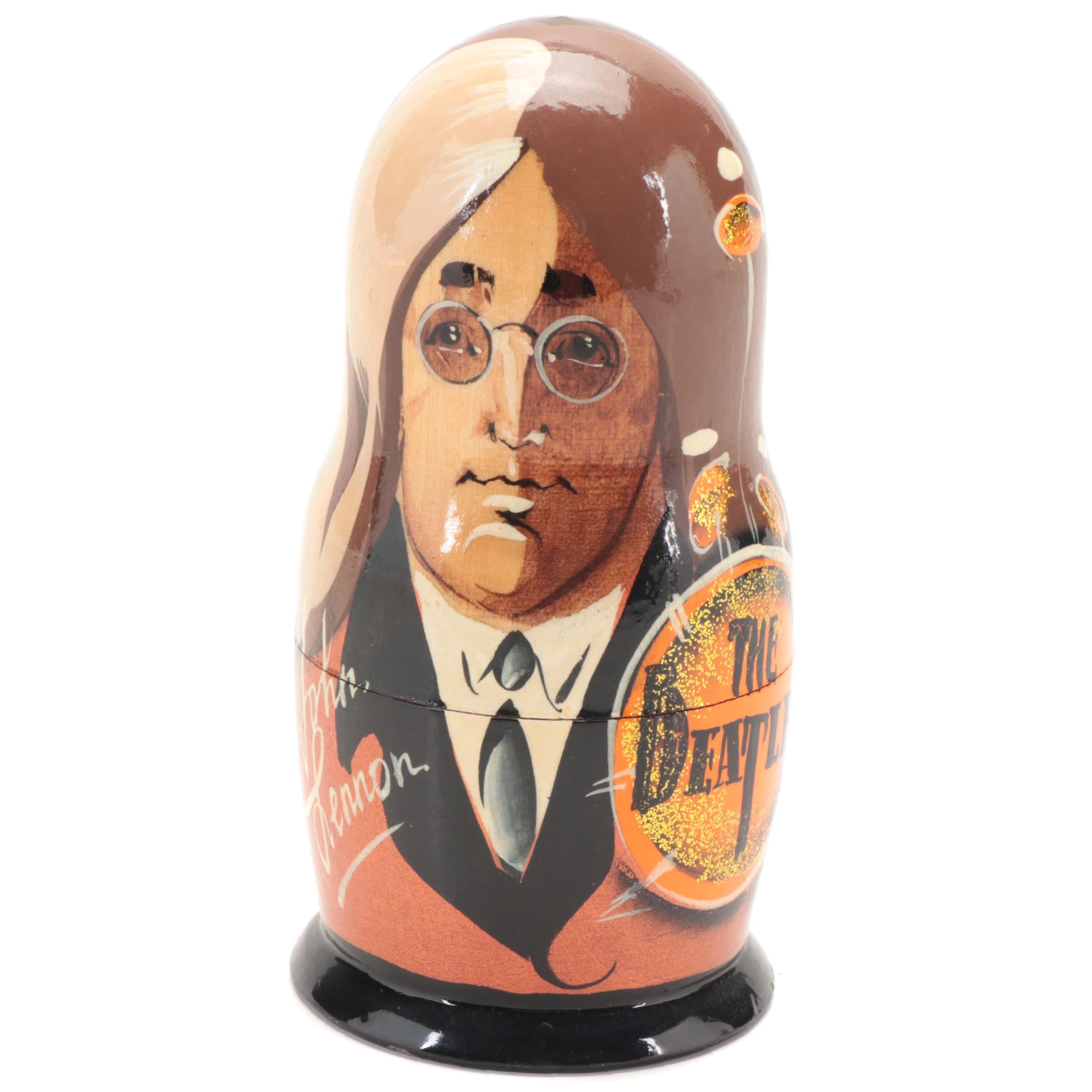 The Beatles Handmade Russian Nesting Dolls, Late 20th Century EBTH