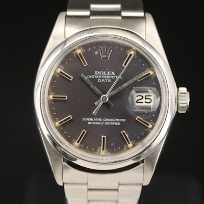 1971 Rolex Oyster Perpetual Date Stainless Steel Wristwatch
