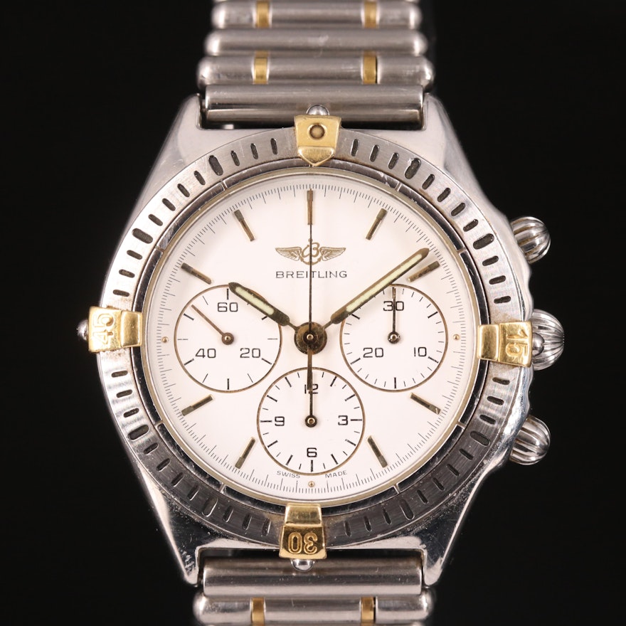 Breitling Callisto Chronograph 18K and Stainless Steel Wristwatch