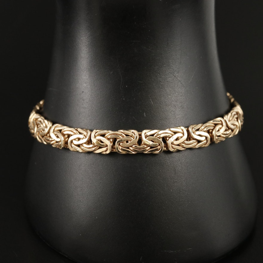 14K Flat Byzantine Bracelet